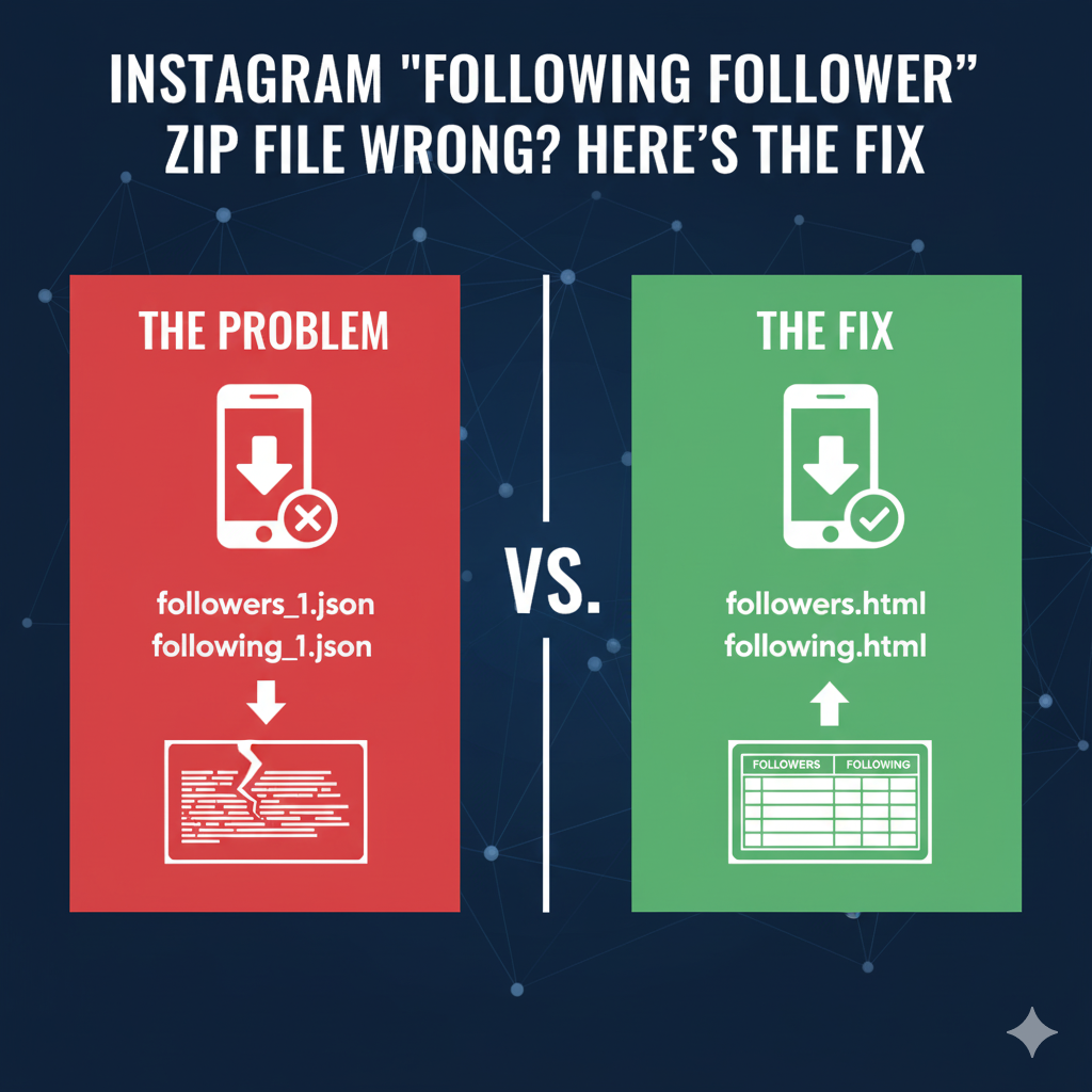 Instagram Export Broken? Why Your ZIP File is Wrong & How to Fix It